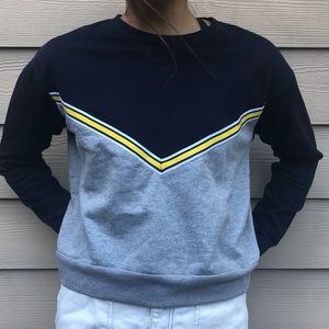 Colorblock crew neck